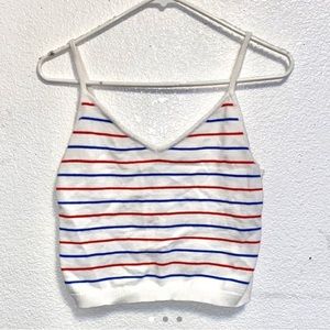 f21 striped knit tank top